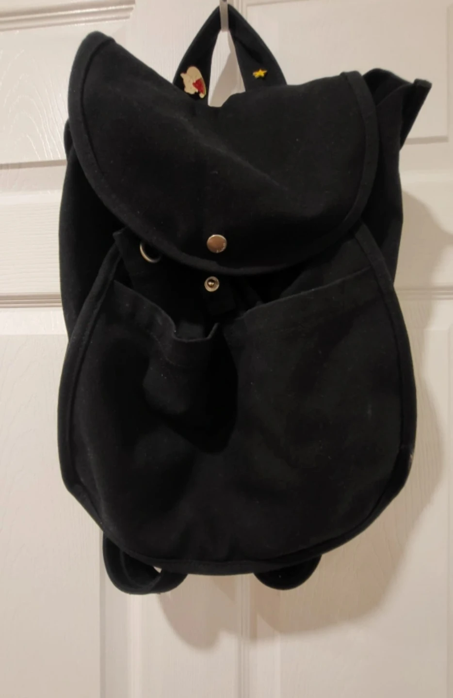 Baggu Black Canvas Backpack w