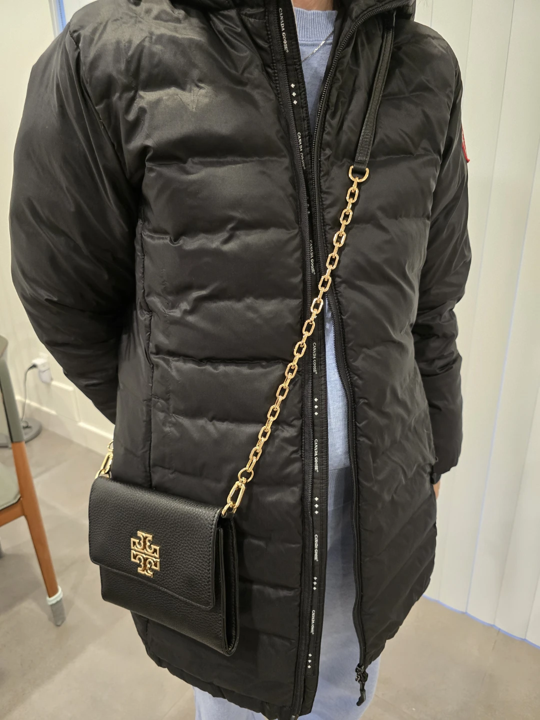 Tory Burch Black Pebbled Leather Crossbody Wallet Bag - photo 2
