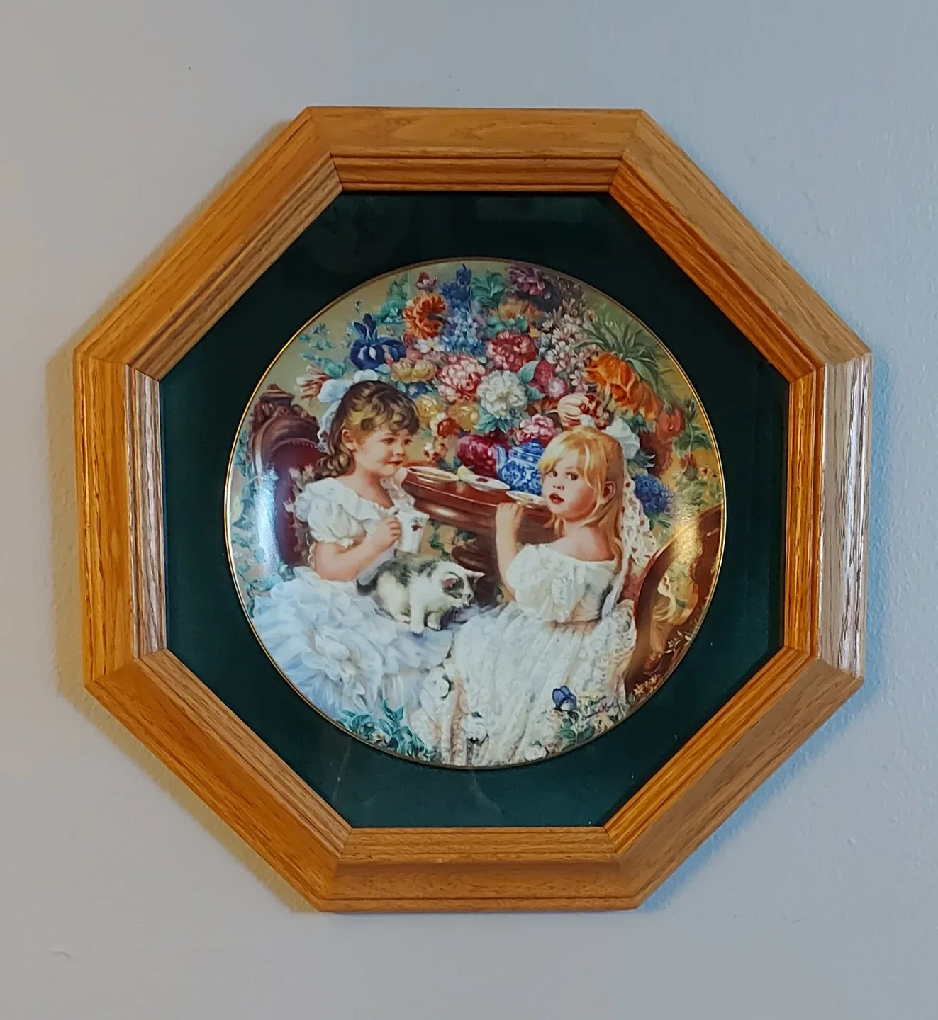 Framed 'The Tea Party' Plate by Sandra Kuck