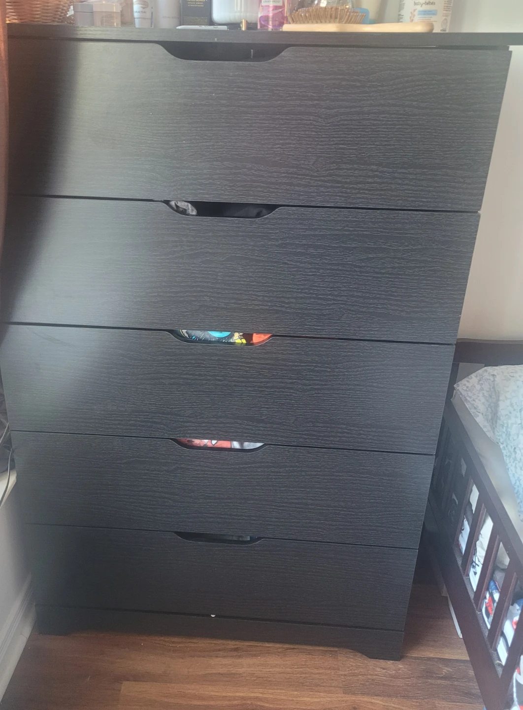 Black-Brown 5-Drawer Chest - photo 2