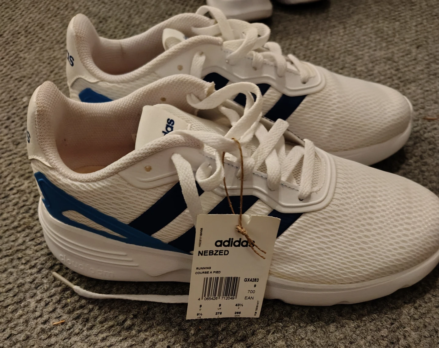 Adidas Nebzed White/Blue Shoes - Size 9.5 - photo 2