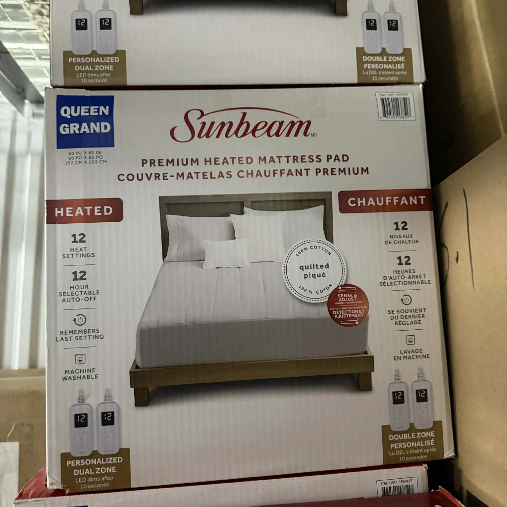 Sunbeam Queen Grand Heated Mattress Pad - NEW