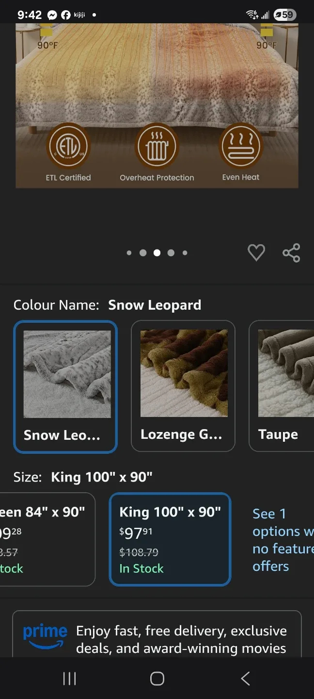 Queen/King Electric Blanket bear hug like new image indicator(6)