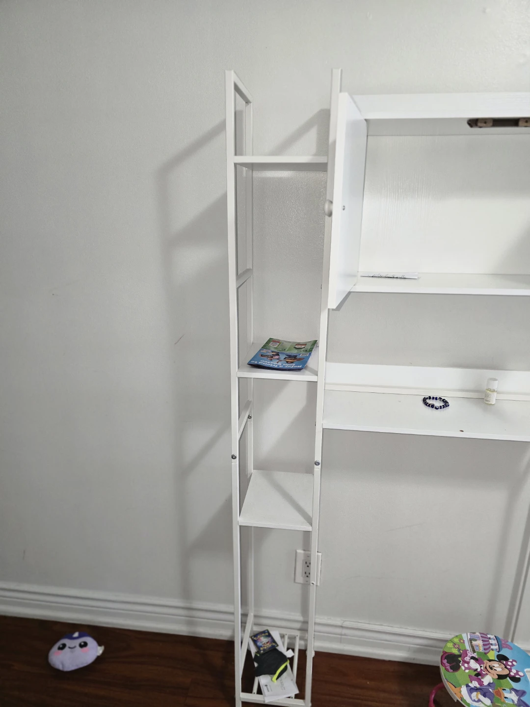 White Shelving Unit with Cabinet - photo 3