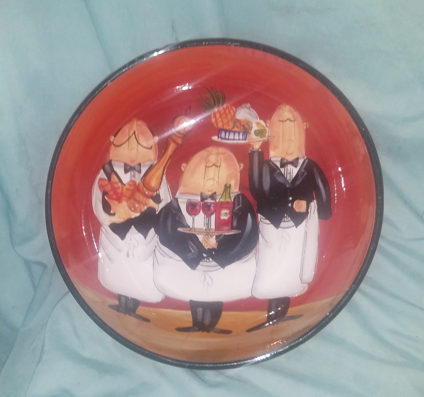 7 Pc Certified International "Dinner Is Served"  Pasta Bowl Set - photo 2