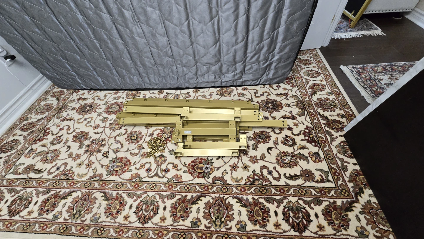 Gold Metal Bed Frame twin size - photo 4