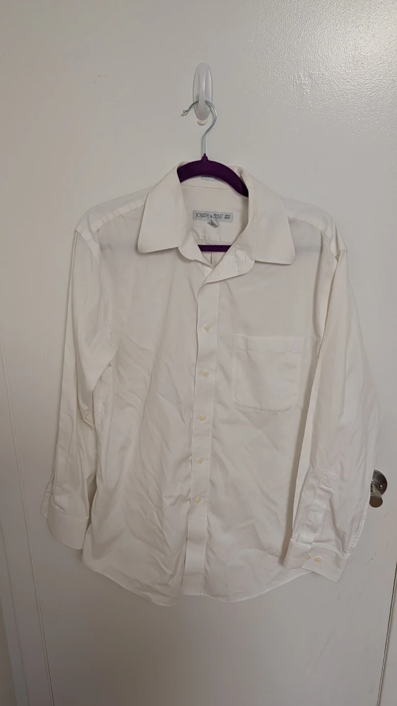 Joseph & Feiss White Men's Dress Shirt - Size 15 1/2, 32/33