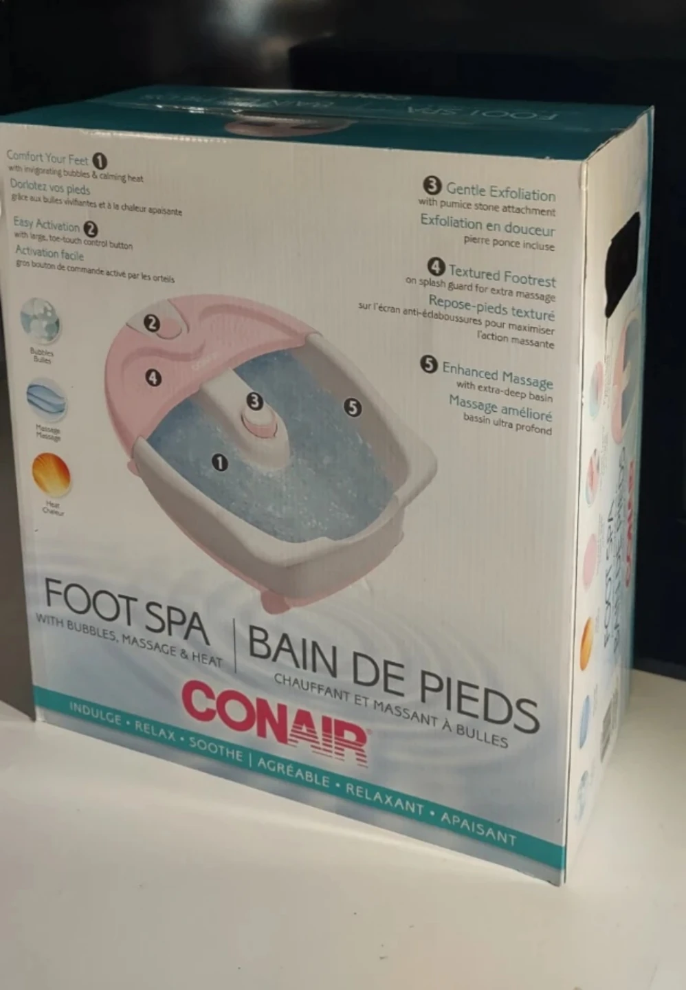 (NEW) Conair Foot Spa with Bubbles, Massage & Heat - photo 2