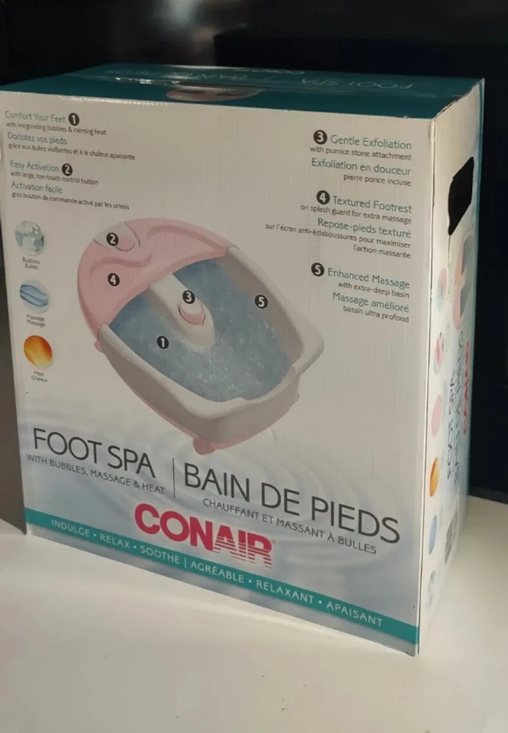 (NEW) Conair Foot Spa with Bubbles, Massage & Heat -#Cleanout image indicator(2)