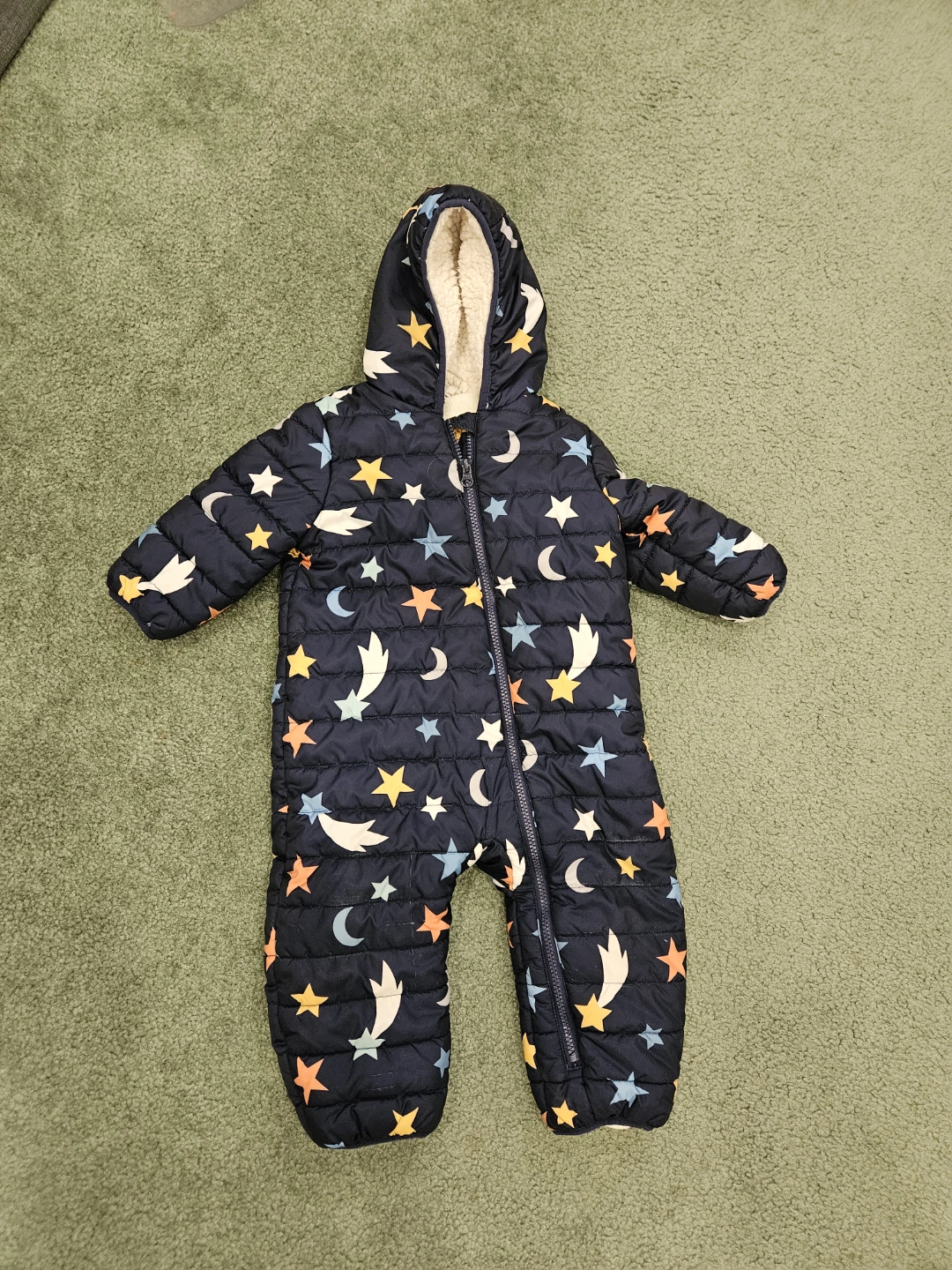 Star Print Baby Snowsuit