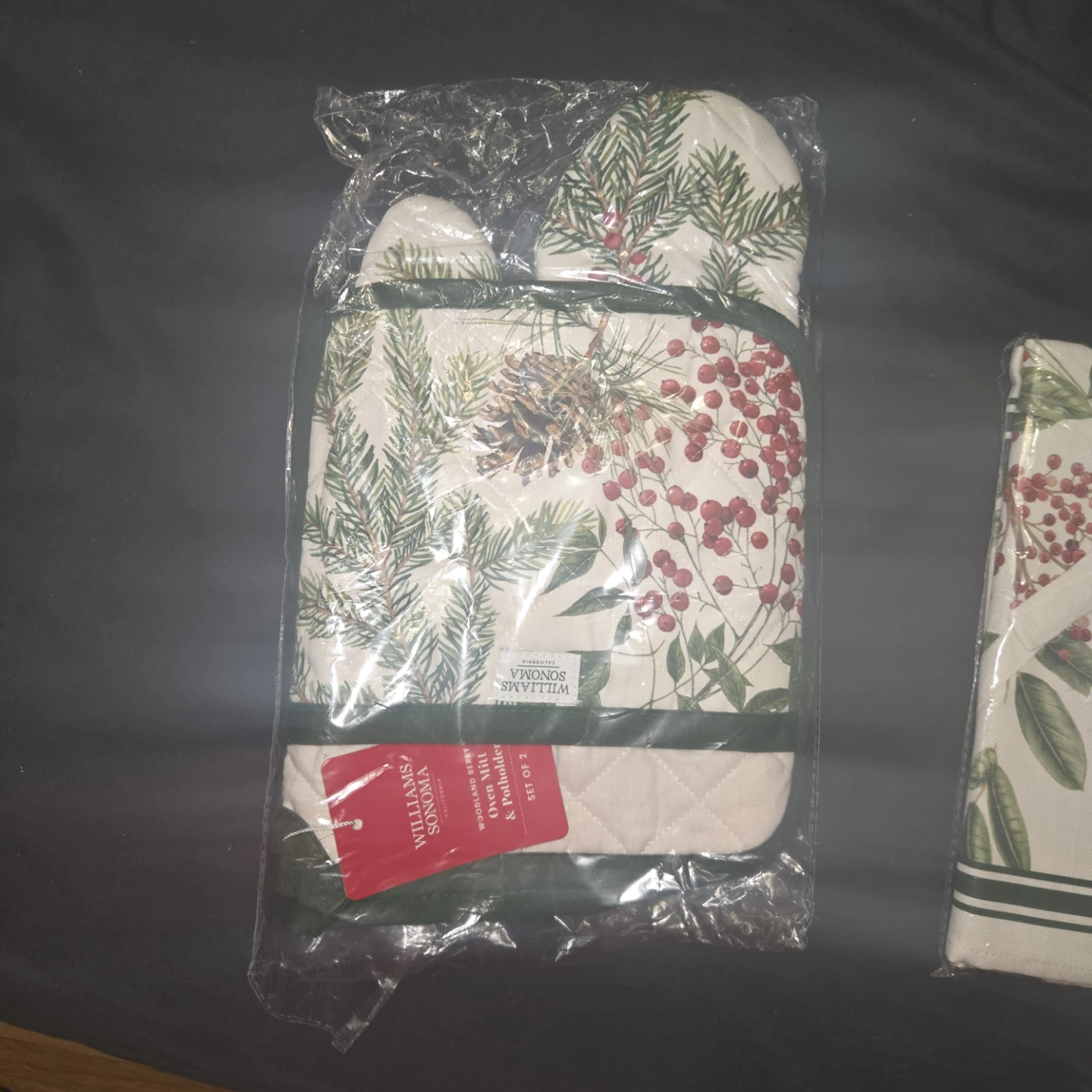 Williams Sonoma Oven Mitt & Potholder Woodland Berry Set New - photo 2