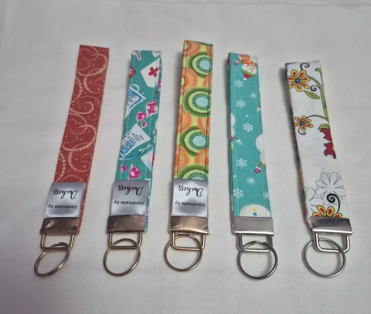 Handmade  Fabric Keychain Wristlet, $5 ea or 2 for $8 image indicator(2)