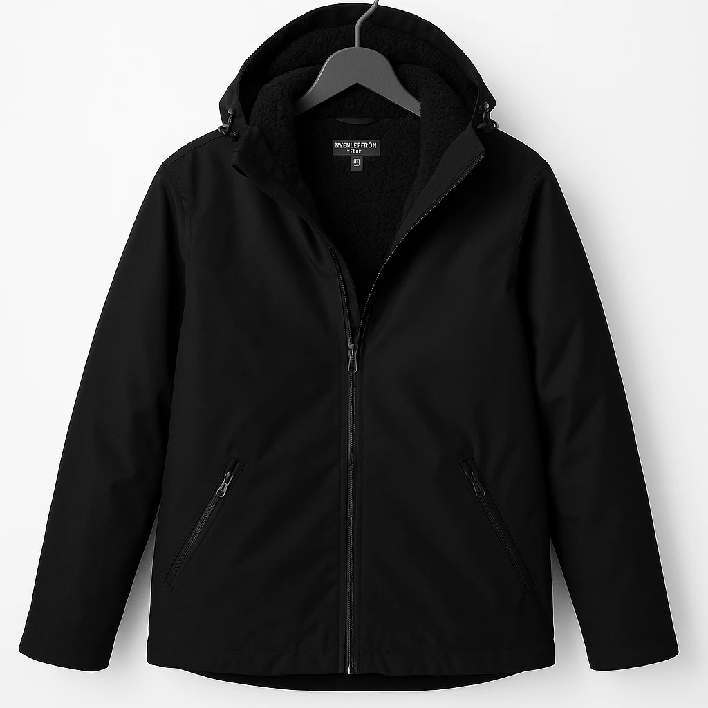 Nyenleppron Black Fleece Lined Jacket