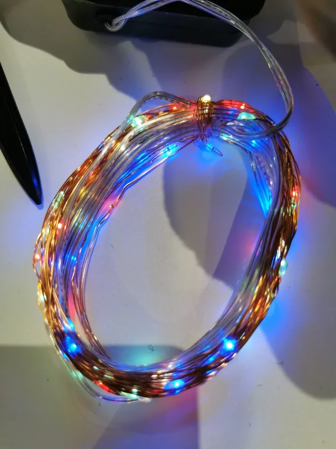 #Cleanout 100 LED Multicolor Solar Powered String Lights image indicator(2)