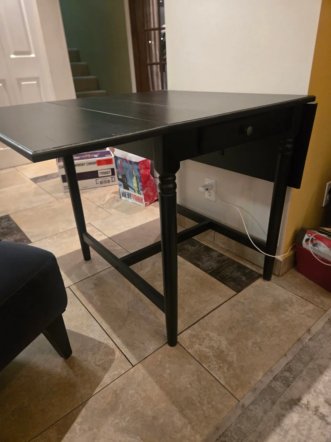 Ikea Black Drop Leaf Table image indicator(2)