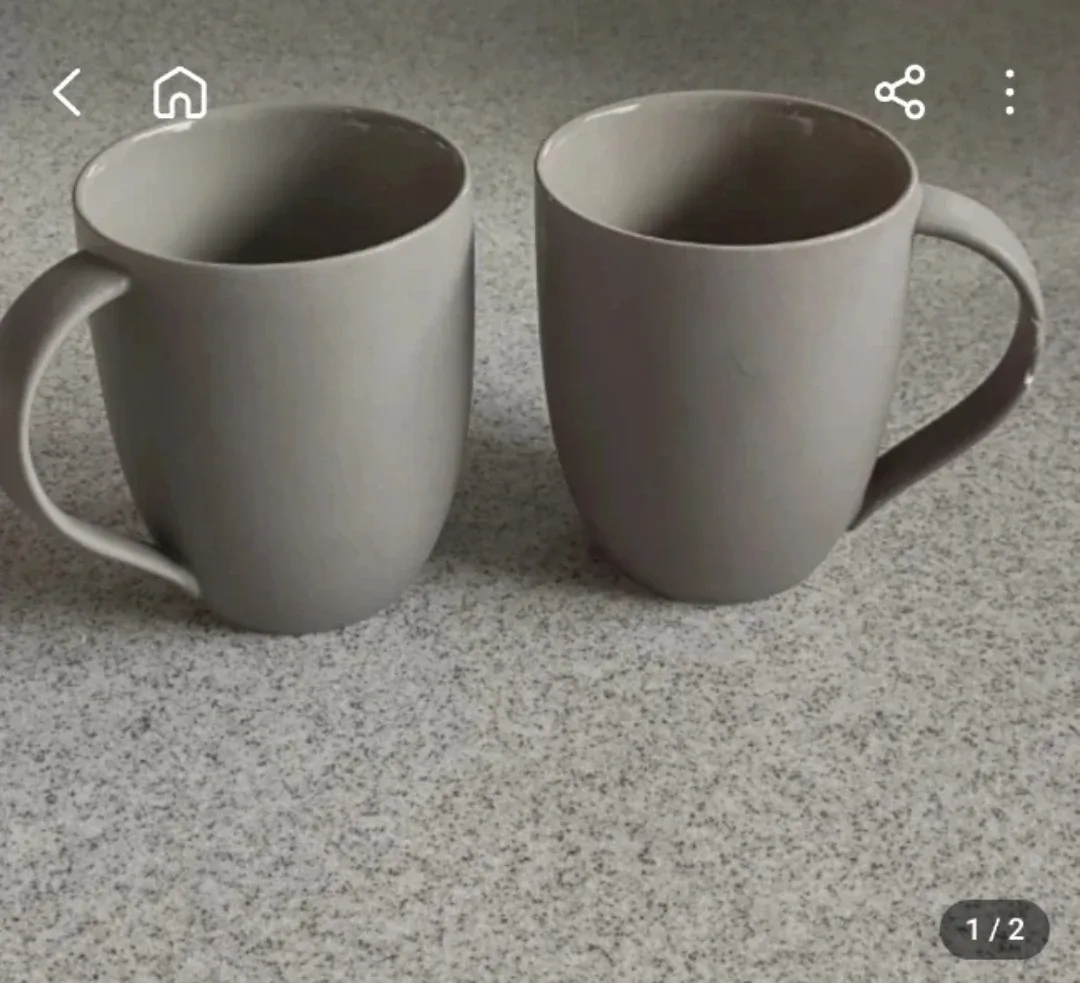 (NEW) Two Grey Mugs - #Cleanout