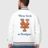New Era MLB New York Mets White Varsity Jacket