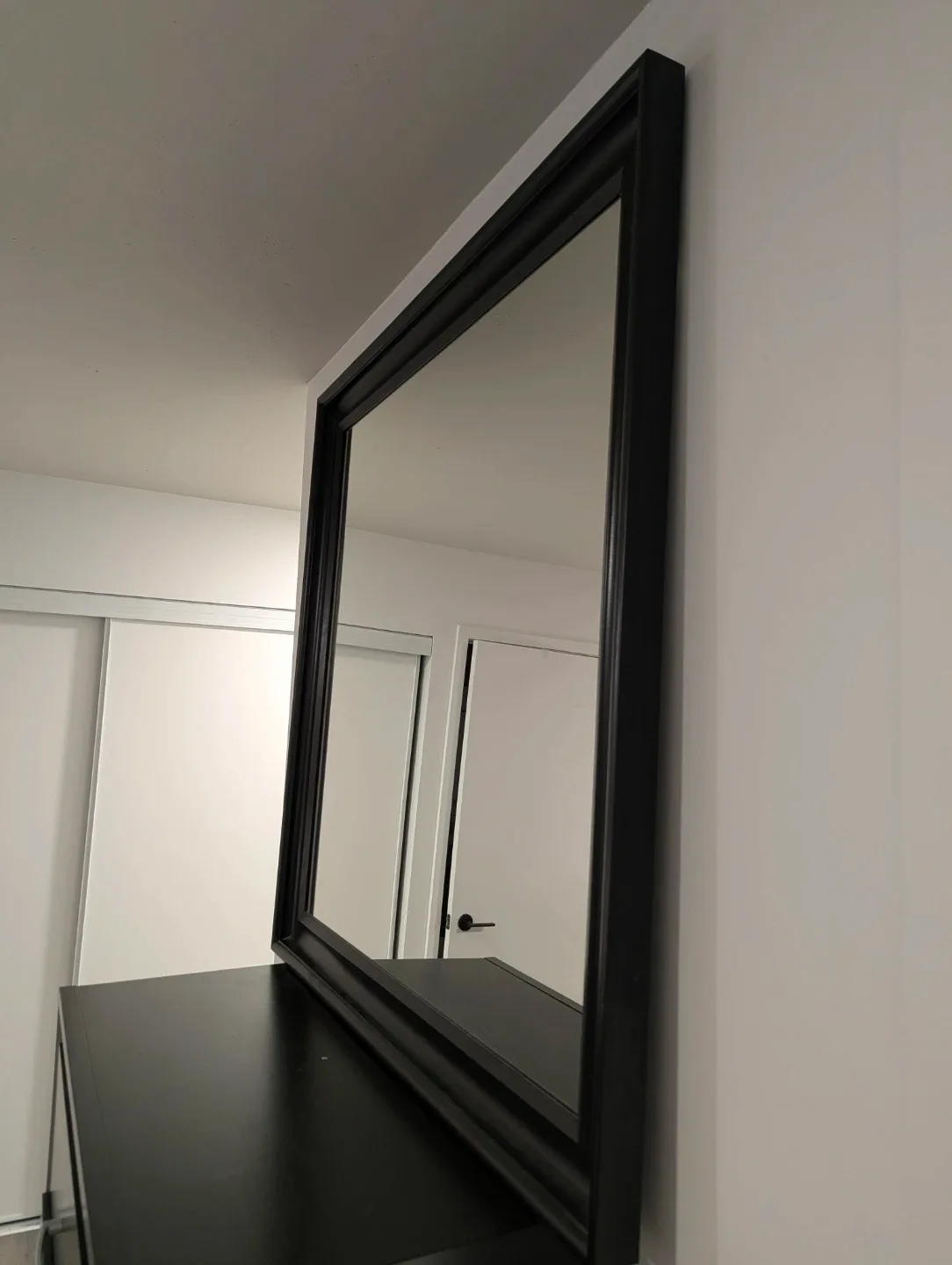 Black Framed Mirror - 42.5 x 42.5 inches