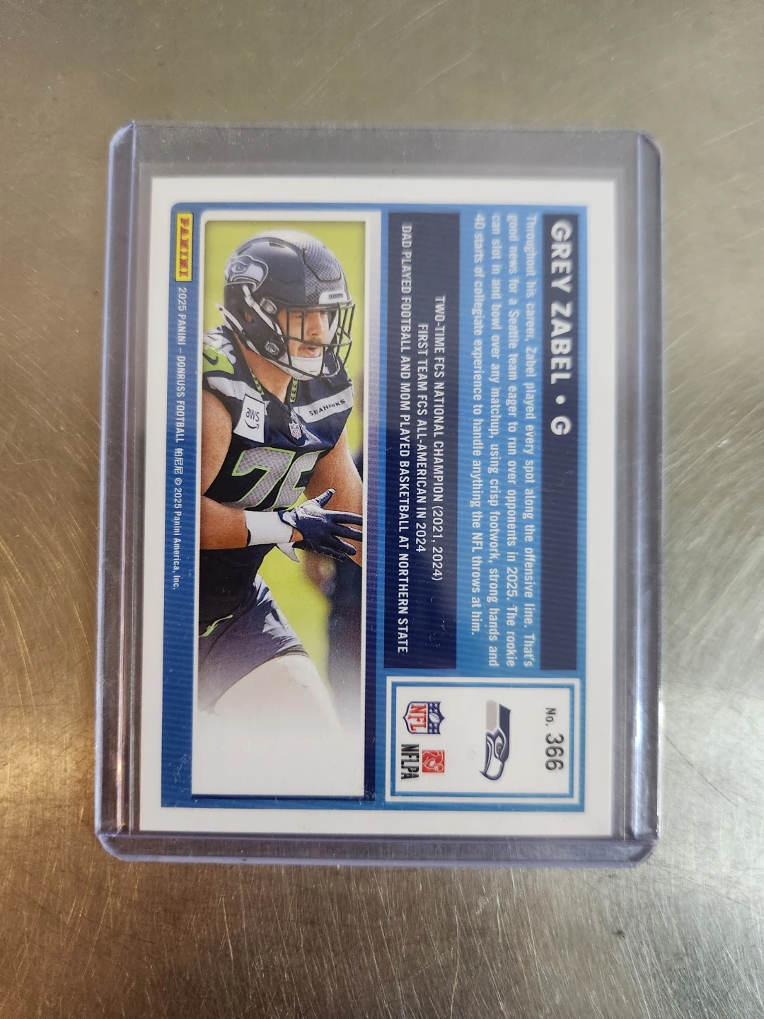Grey Zabel Rated Rookie Football Card - photo 2
