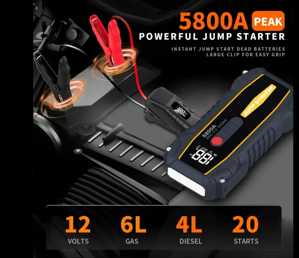 5800A Peak Powerful Jump Starter - photo 2