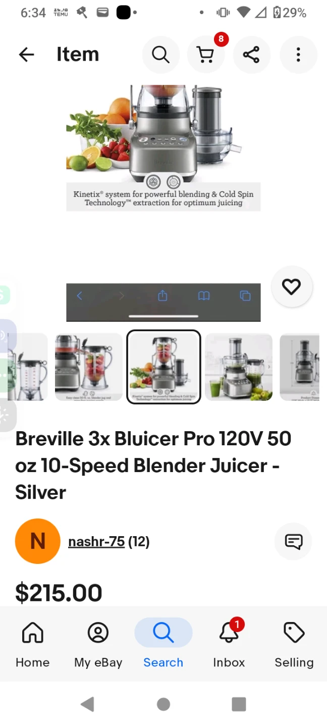 Professional Powerful"Breville 5X Blender Plus Juice Extractor - photo 3