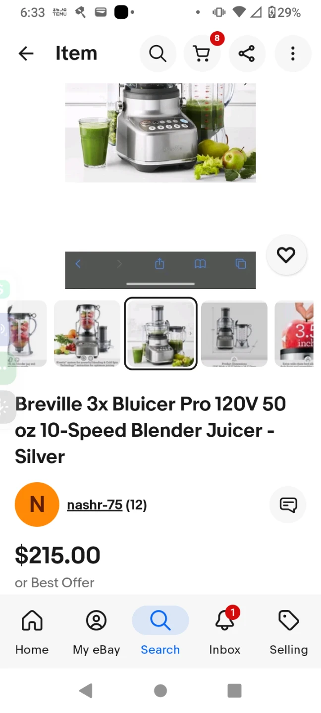 Professional Powerful"Breville 5X Blender Plus Juice Extractor - photo 4