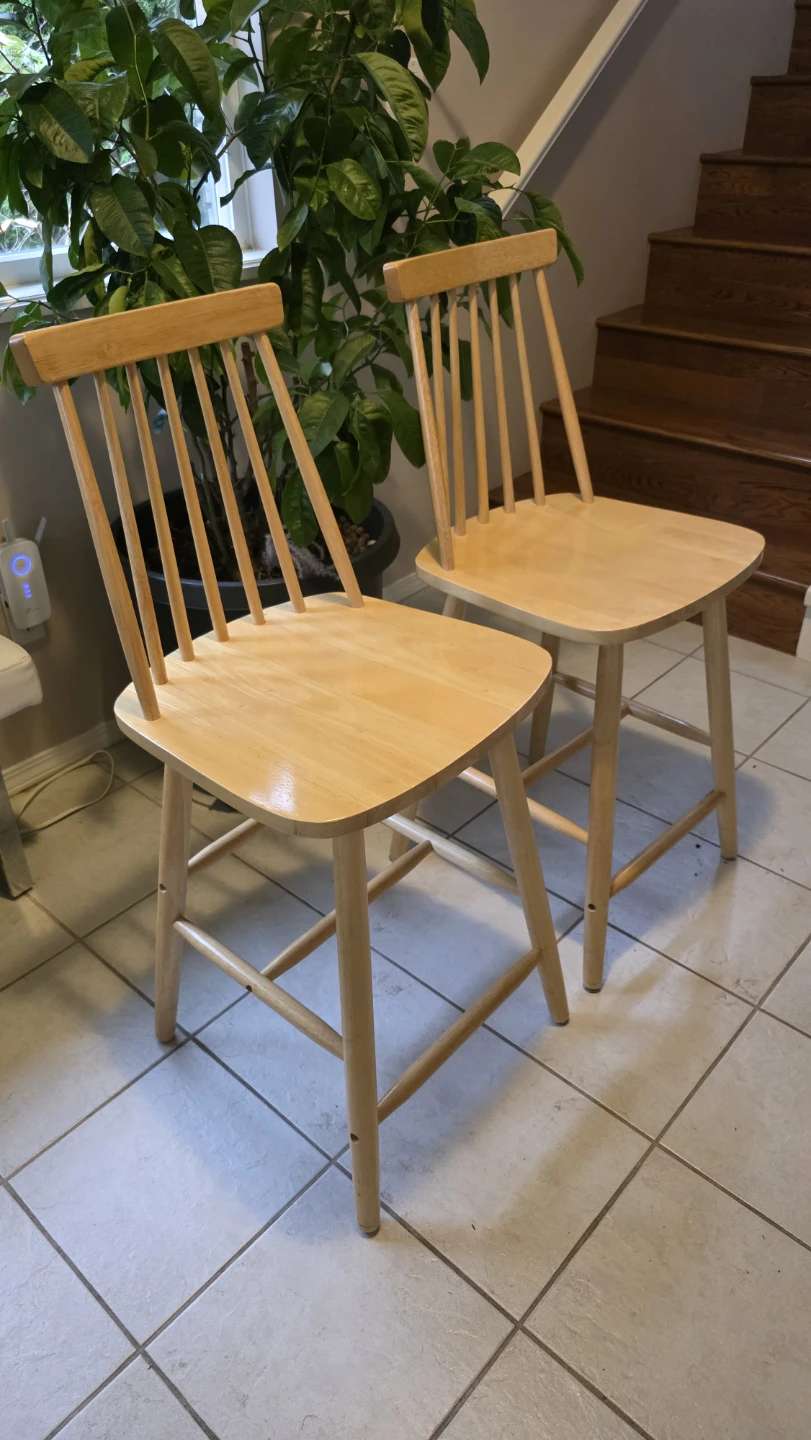 Set of Two Wooden Chairs