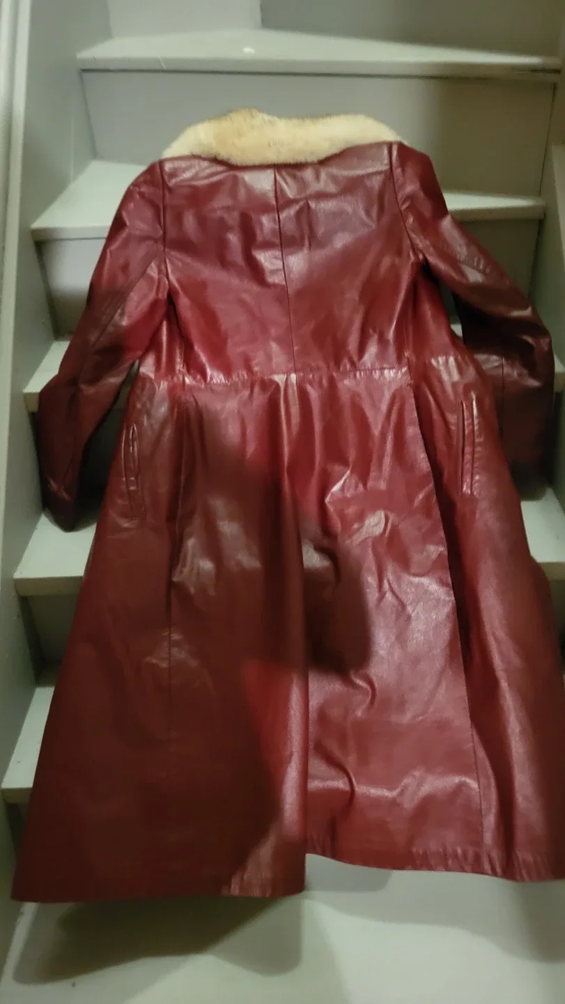 Leather Attic Red Leather Coat Size 7/8 image indicator(4)