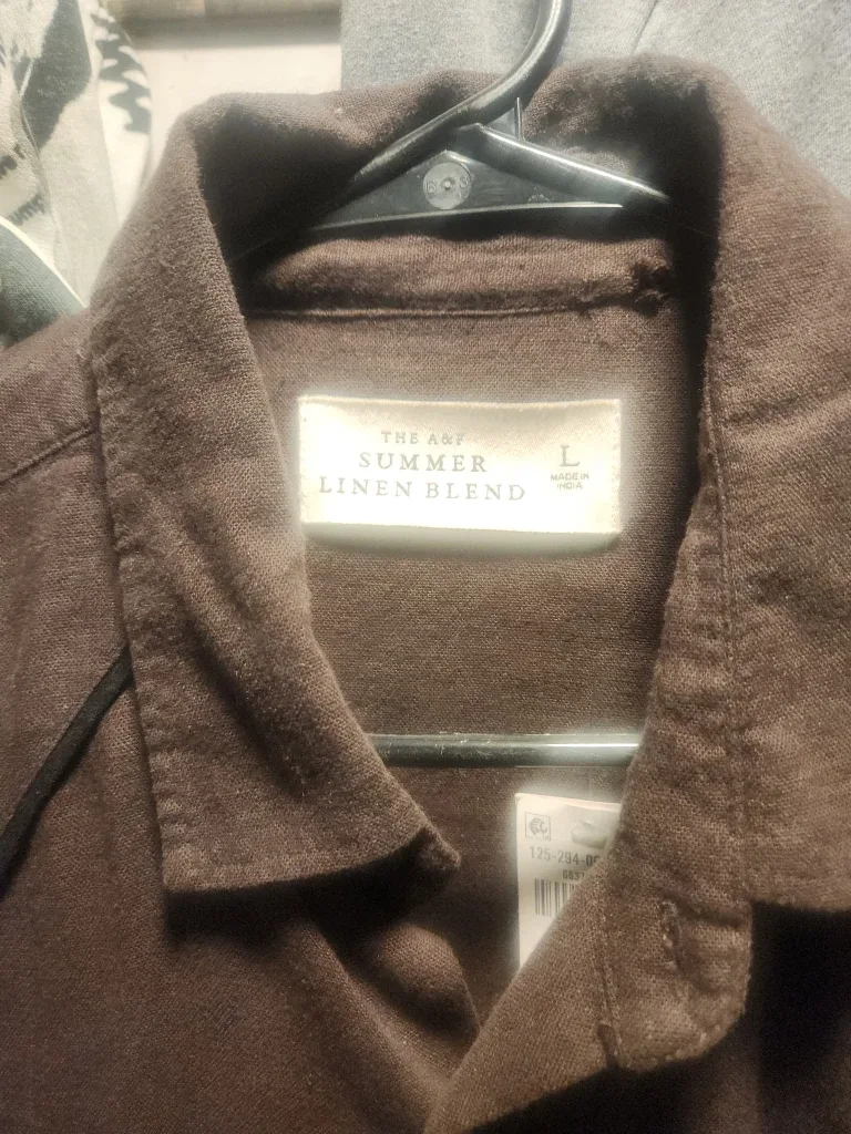 Abercrombie & Fitch Summer Linen Blend Shirt - L image indicator(2)