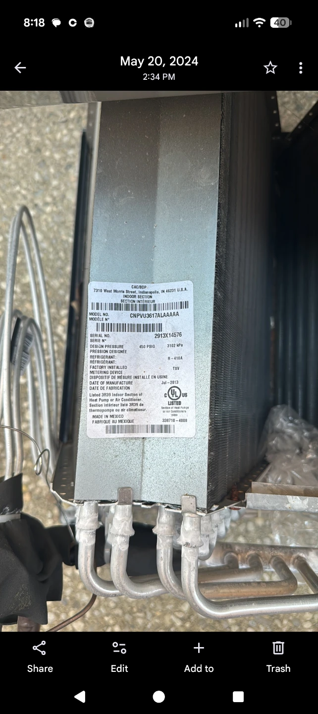 CAC/BDP CNPVU3617ALAAAAA Air Conditioner - photo 3