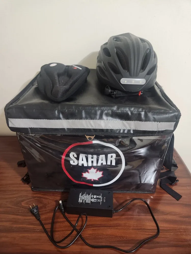Sahar Delivery Bag, Helmet, Seat Cover & JN - 48 Charger