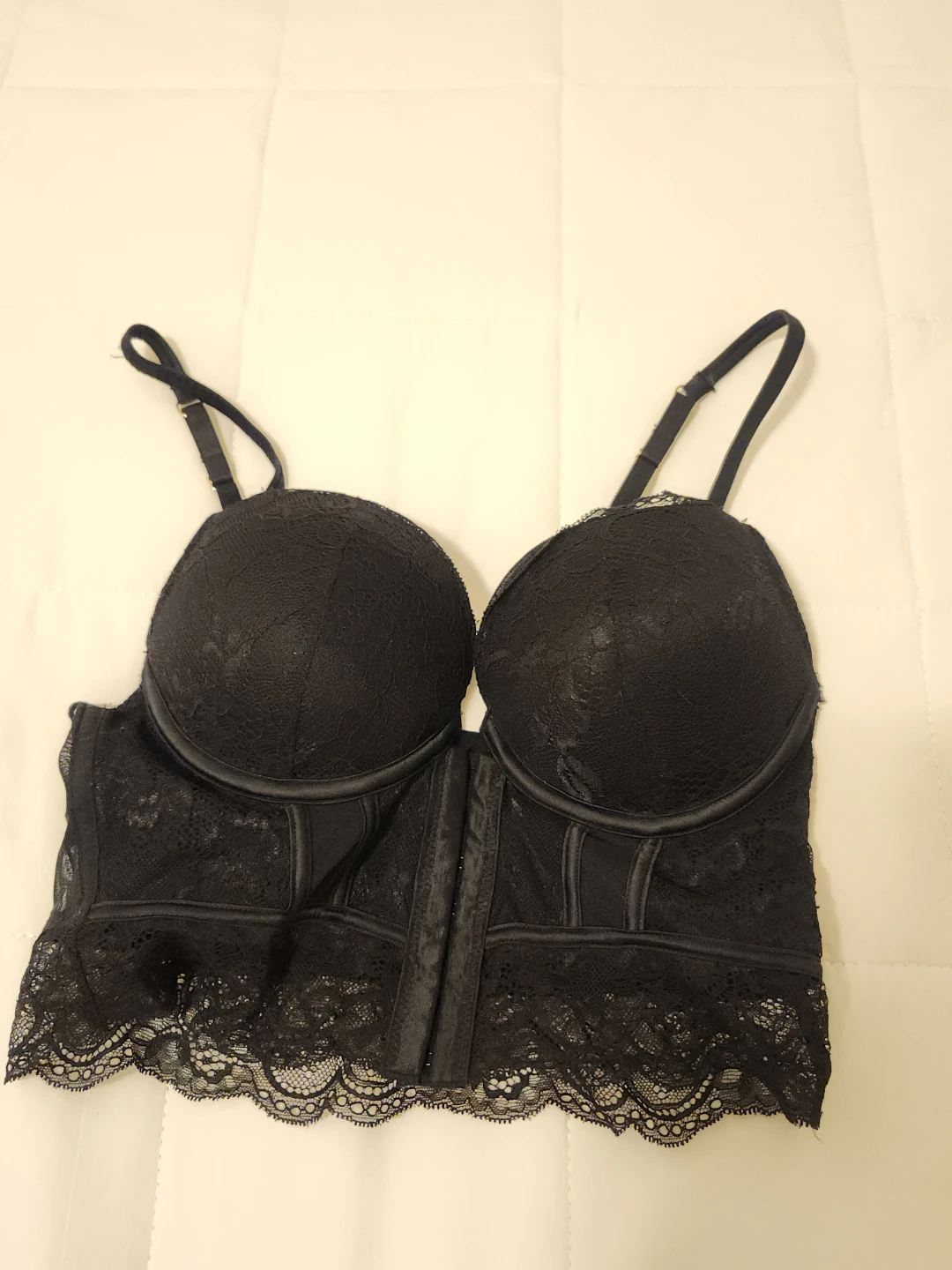 Black Lace corset top - Size 34A