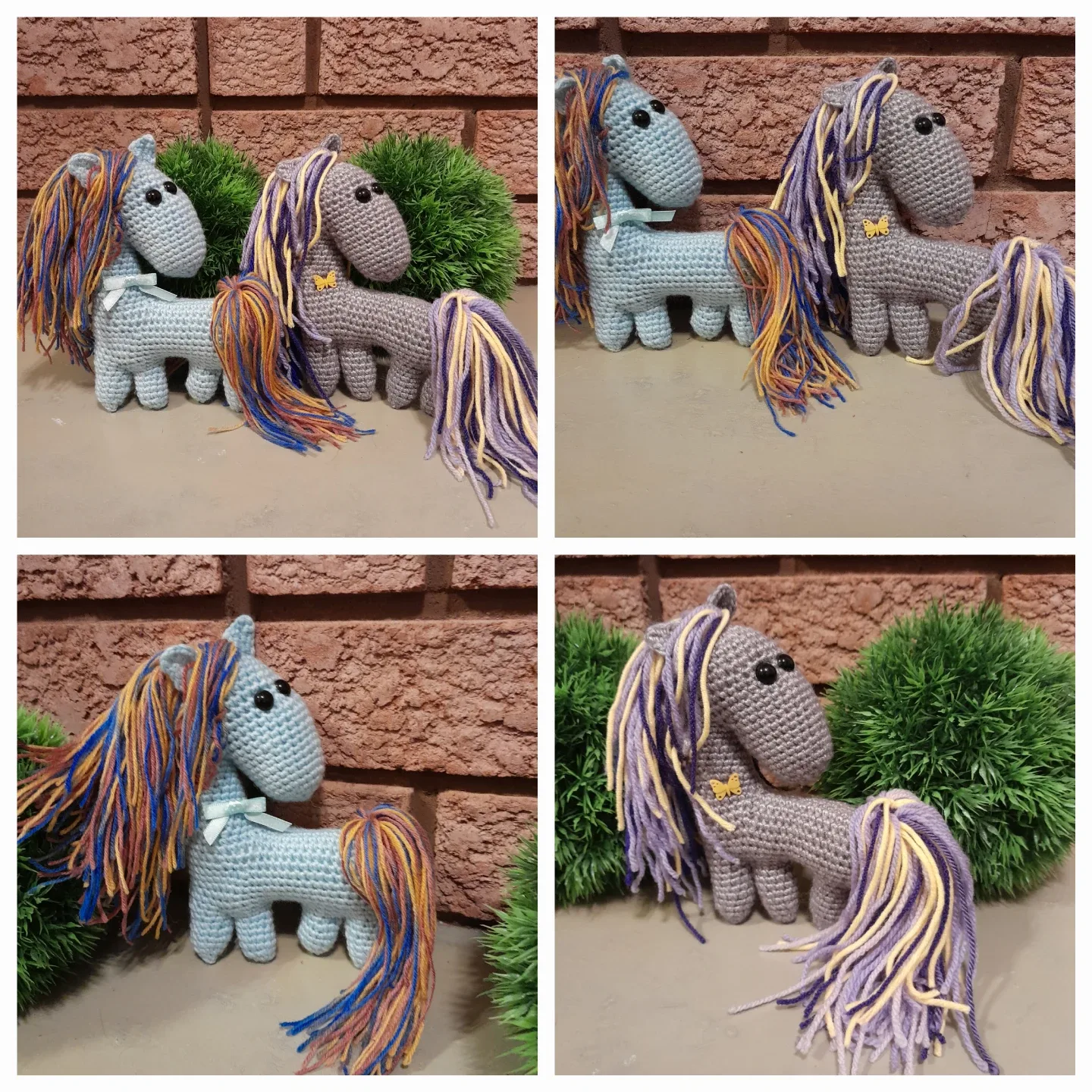 Handmade Crochet 2 Horses, $20 each