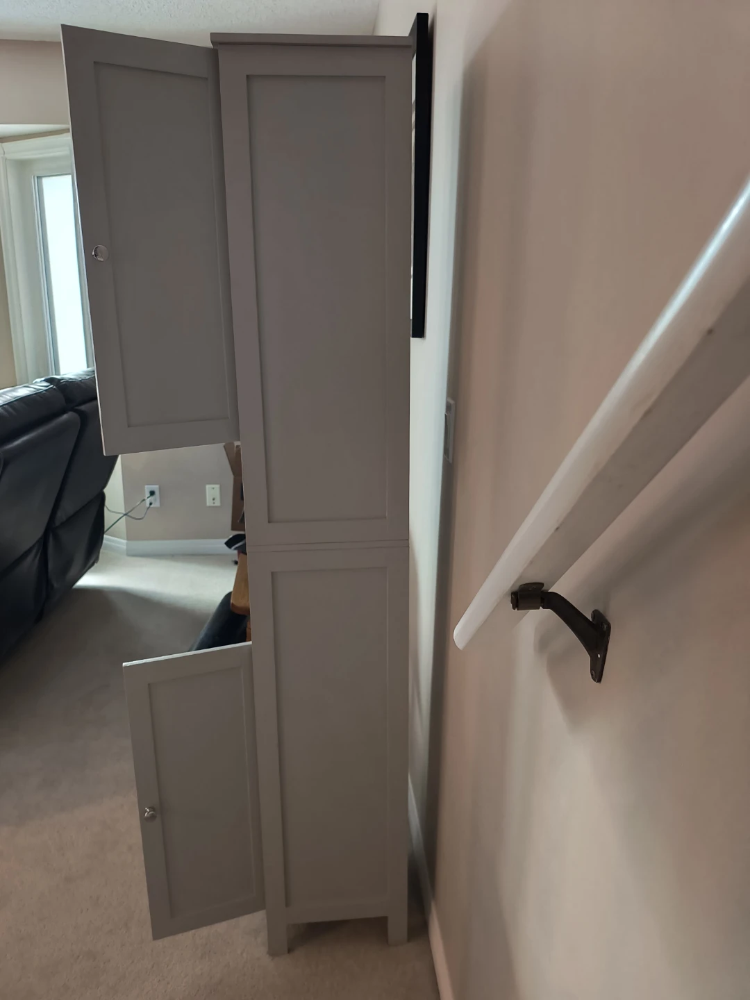 Slim Bathroom Cabinet - Light Grey - photo 5