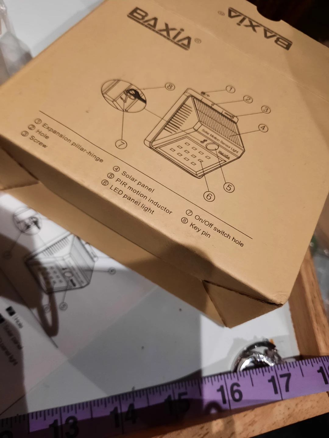NIB BAXIA SOLAR MOTION SENSOR LIGHT GATE FENCE - photo 4
