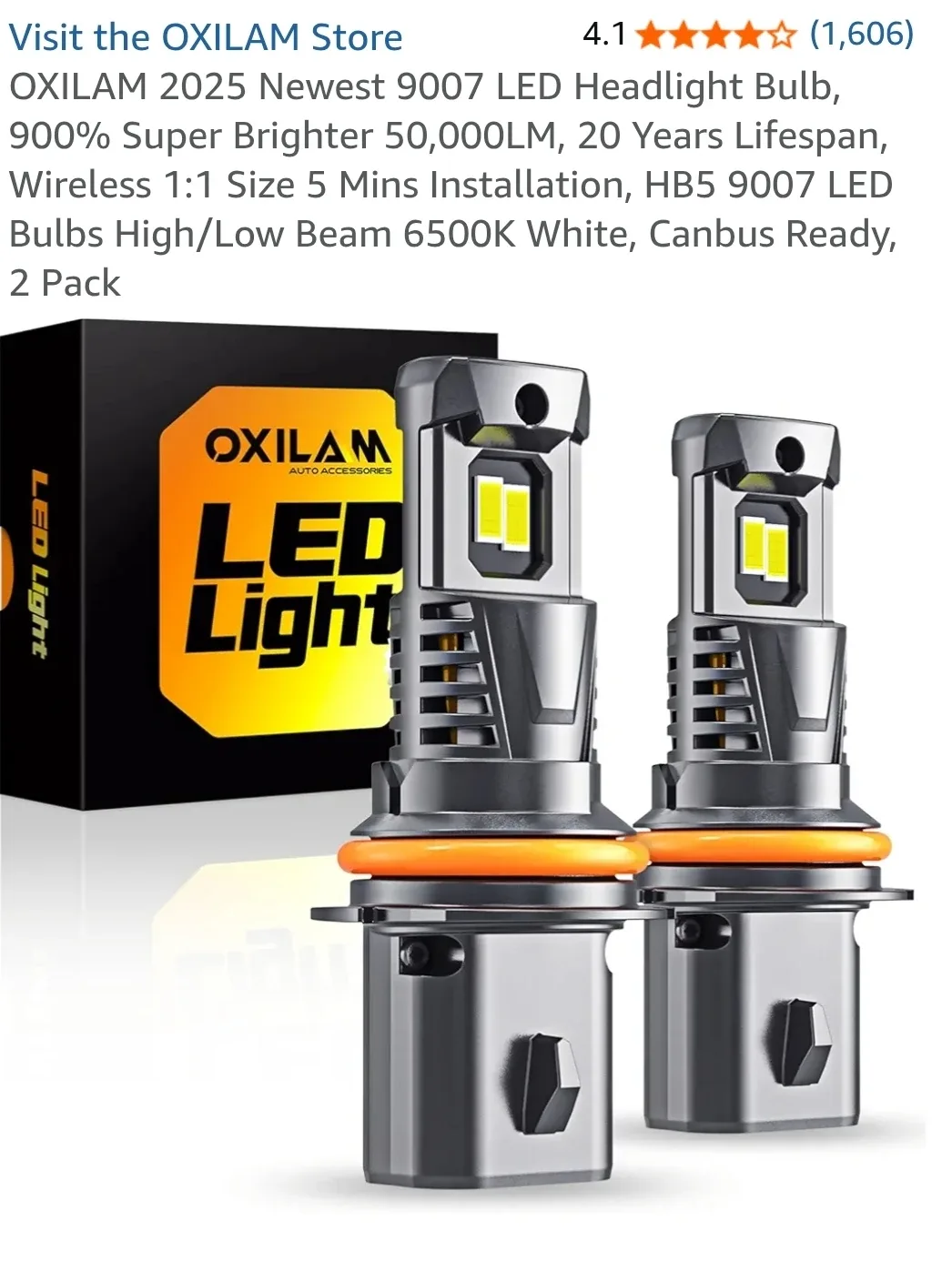 OXILAM 9007 LED Headlight Bulb