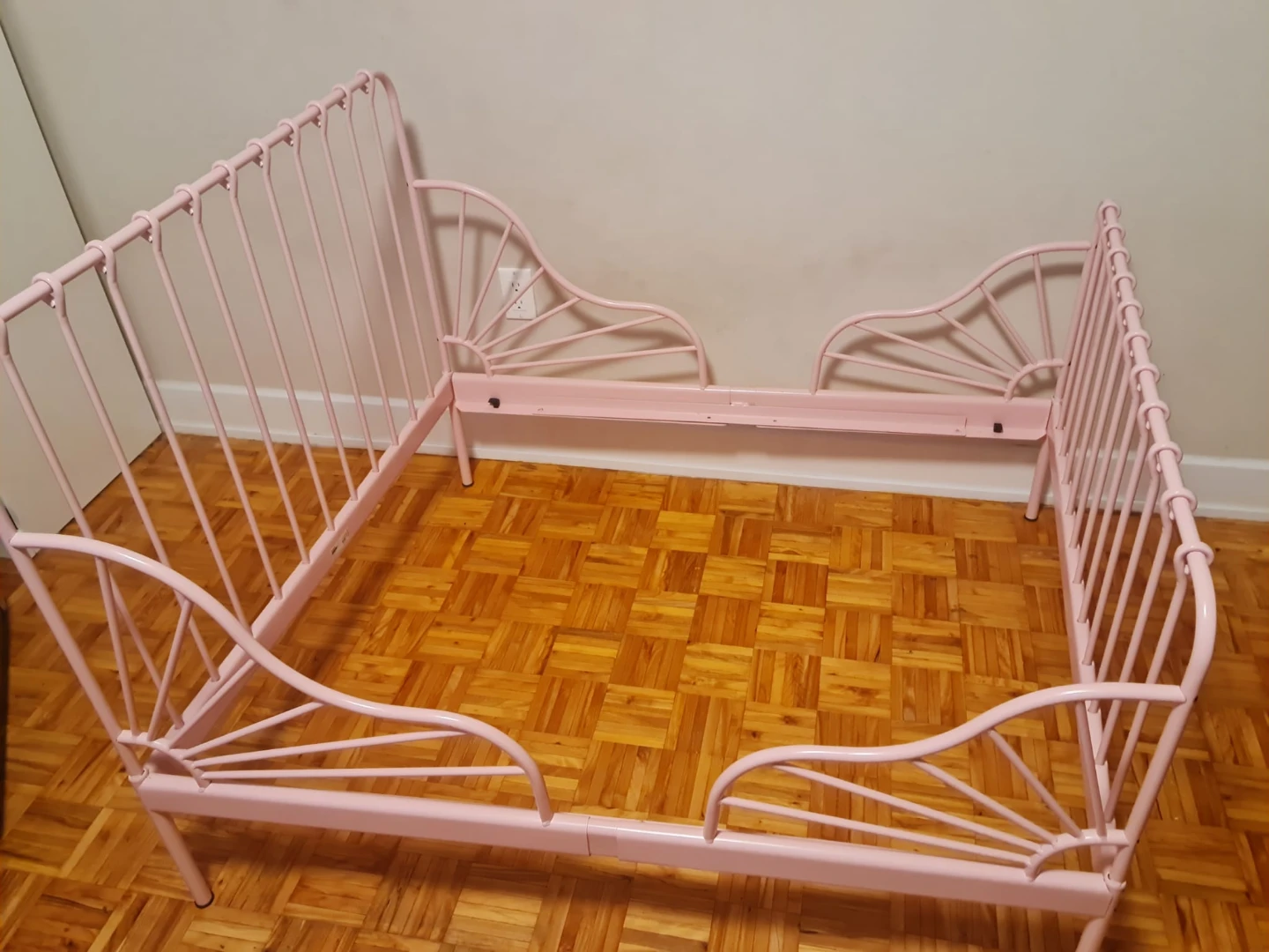 Pink Metal Bed Frame