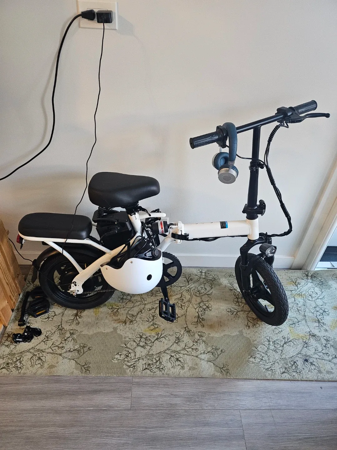 Folding Electric Bike - White