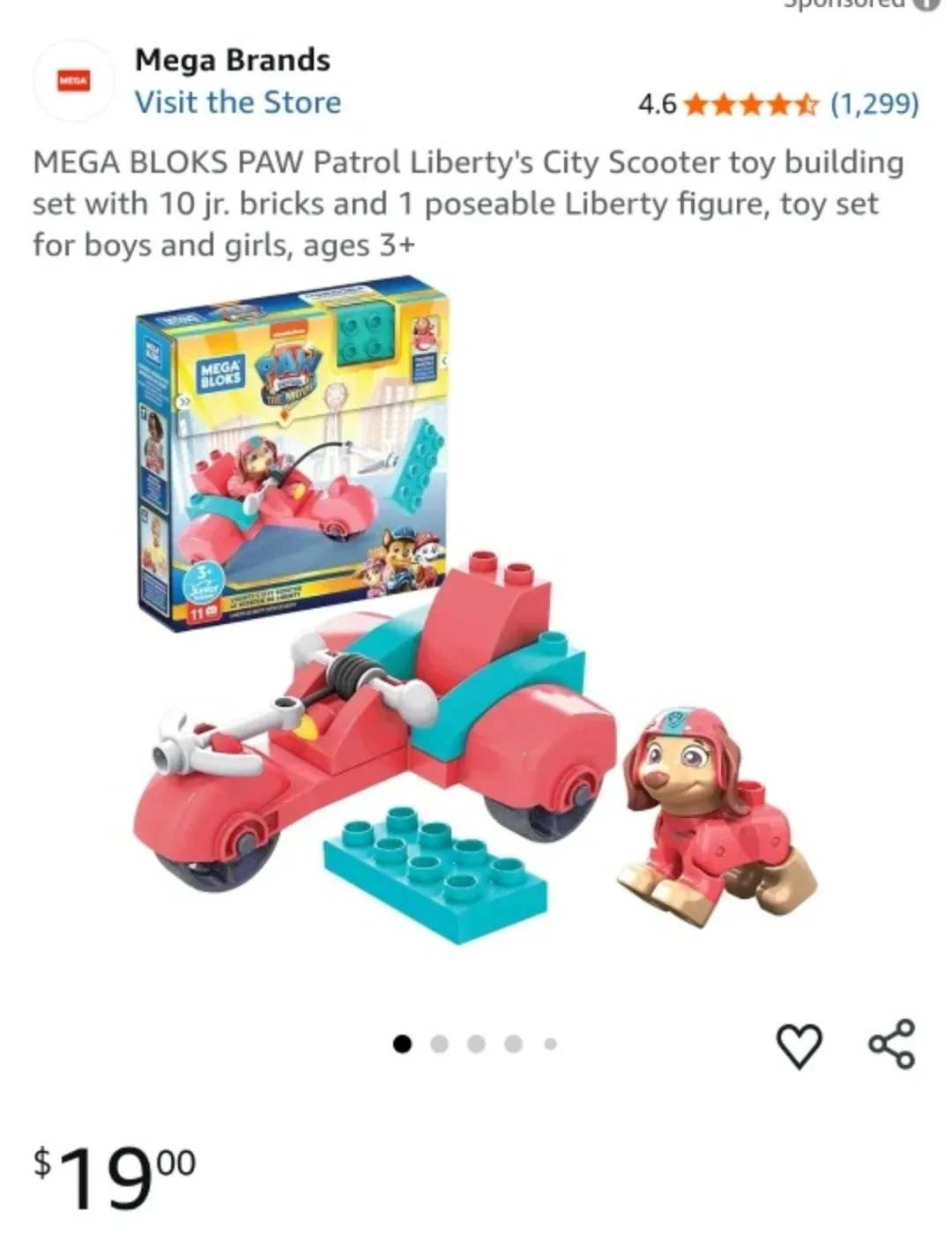 #Cleanout♻️ Mega Bloks Paw Patrol Liberty City Scooter Set image indicator(3)