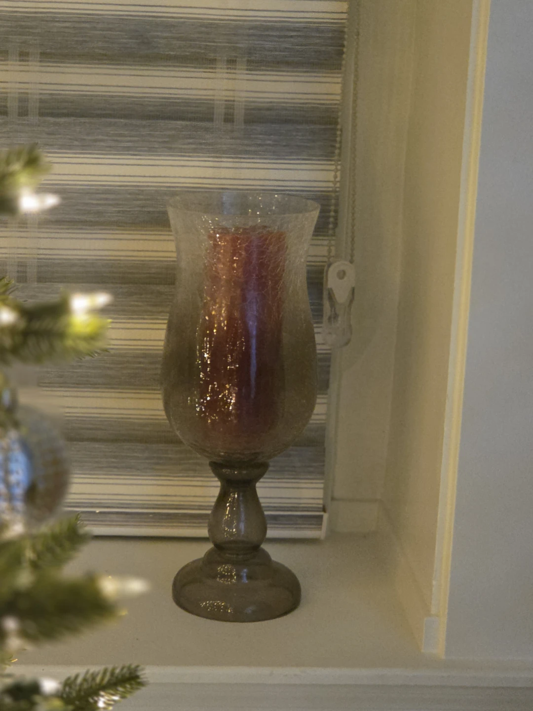 Glass Candle Holders with candle included  - Set of 2 - photo 3