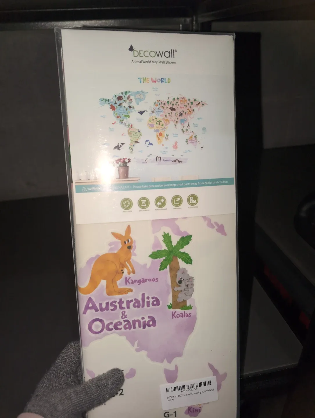 New Decowall World Map Wall Stickers