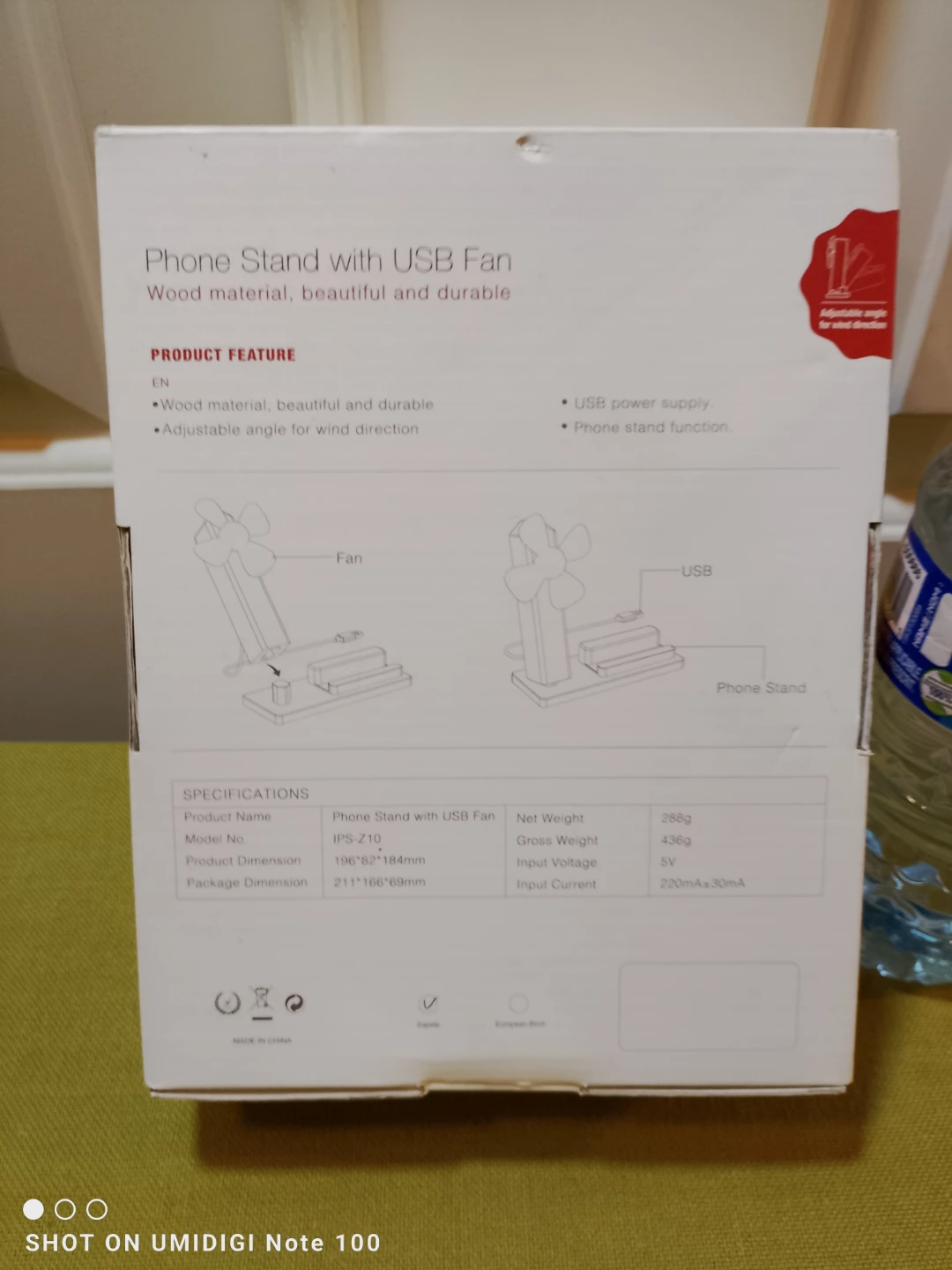 📱 🆕 Wooden Phone Stand w / USB Fan 🚨 Retails $36.75+Tx 📱 🆕 - photo 5
