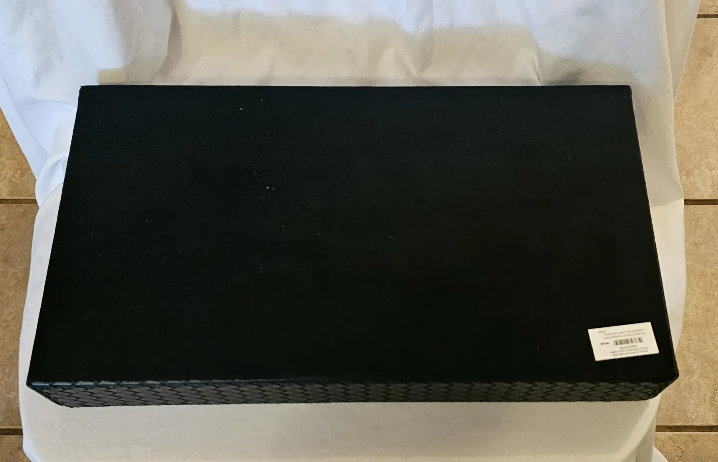 Black Urban Barn Large Fraser Faux Leather Tray image indicator(6)