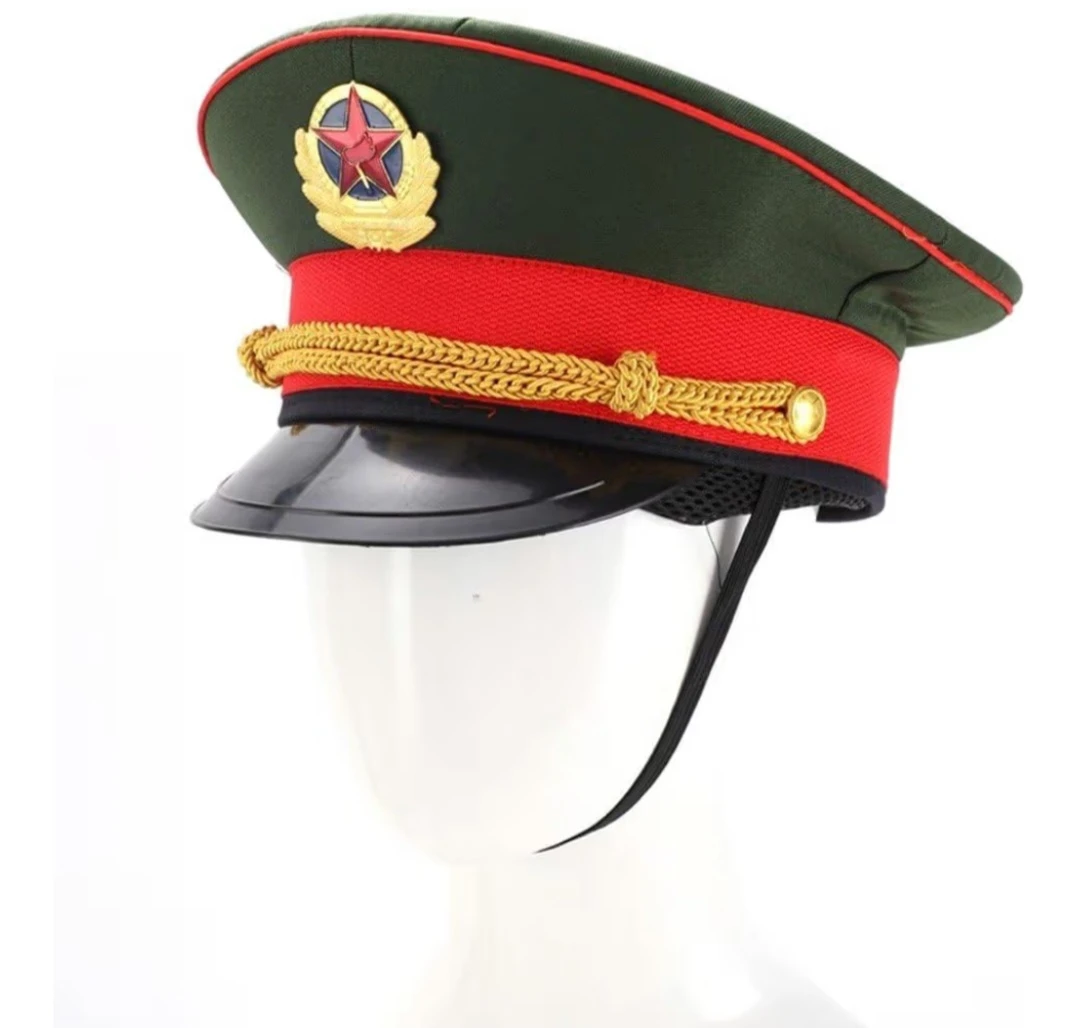 Military Hat - Green w/ Red & Gold Trim - photo 3