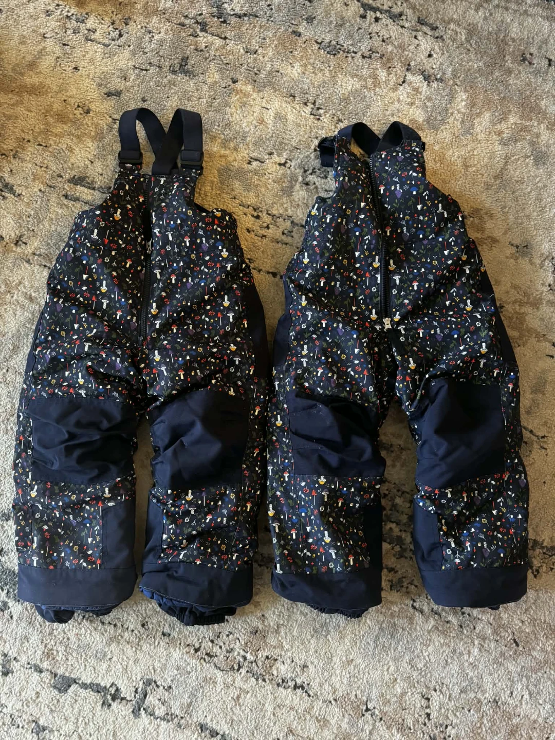 Kids' Snow Pants with Mushroom Print