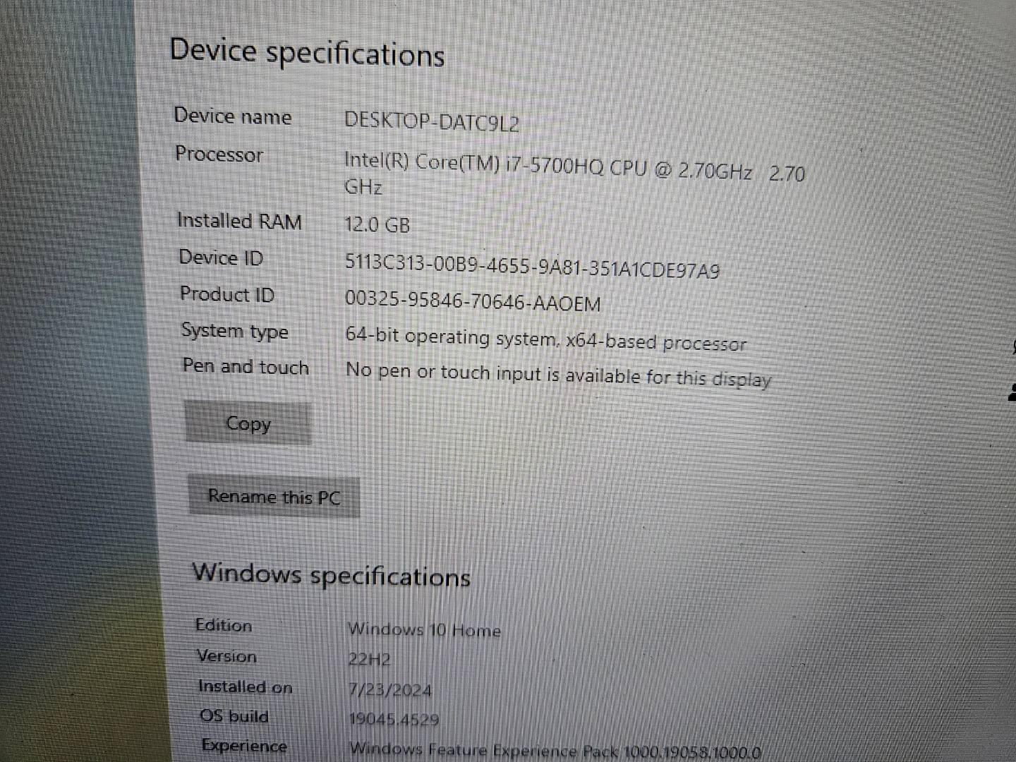 MSI i7 Gaming Laptop - photo 3