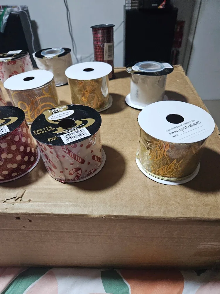 Designs Plus Wire Edge Ribbon Lot image indicator(3)