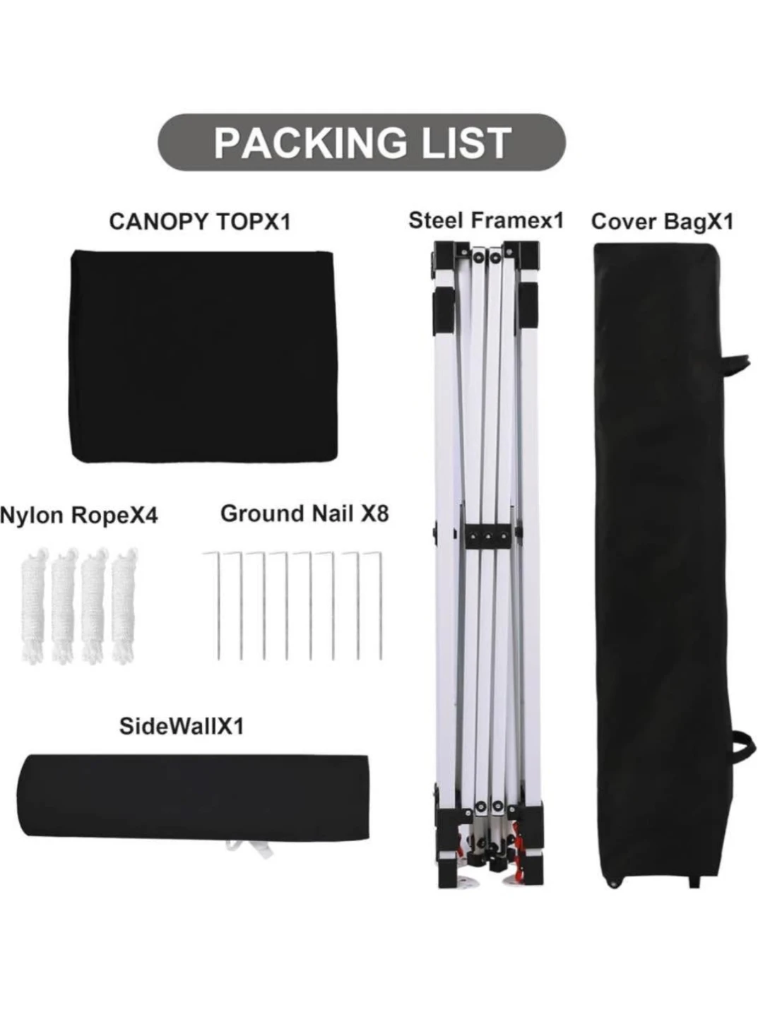10FTx10FT Instant Canopy - Black - photo 3