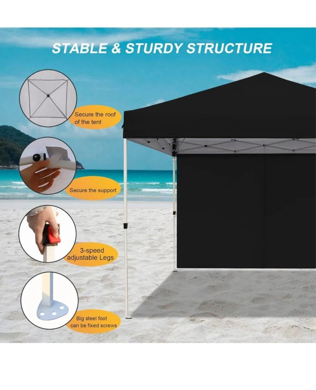 10FTx10FT Instant Canopy - Black - photo 5