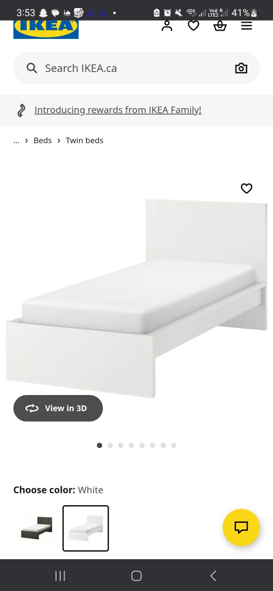 Malm  twin ikea bed and LURÖY slatted bed base